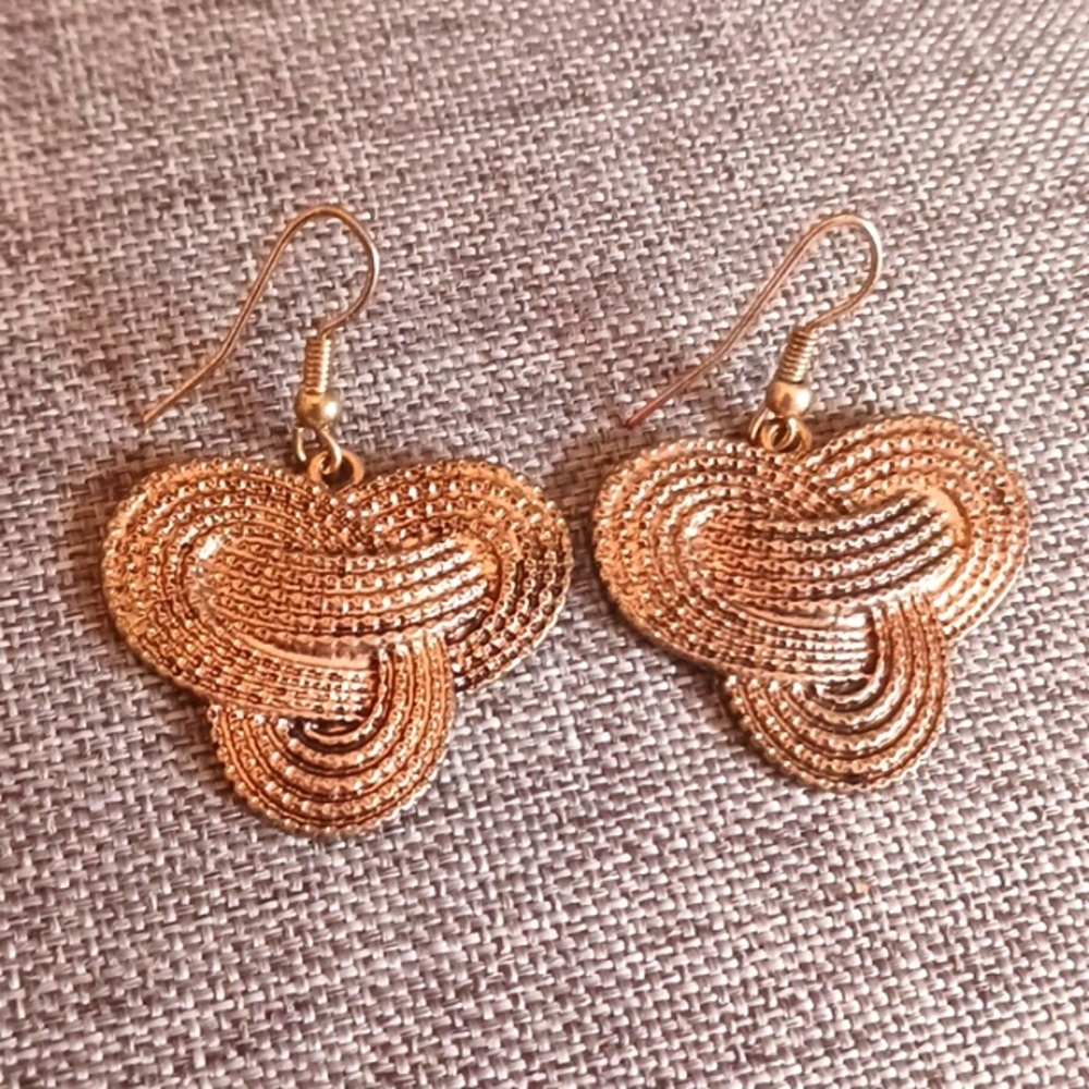 Goldtone Knot Earrings - Pre-loved (1.5")